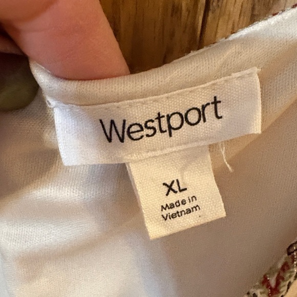 Westport Cream & Burgundy Paisley Blouse with Silver Metallic threads throughout - Picture 2 of 8